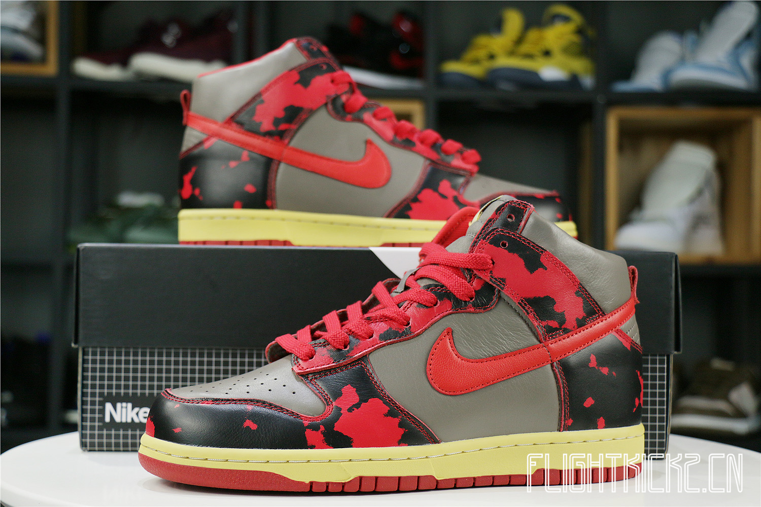 Nike Dunk High 1985 Red Acid Wash