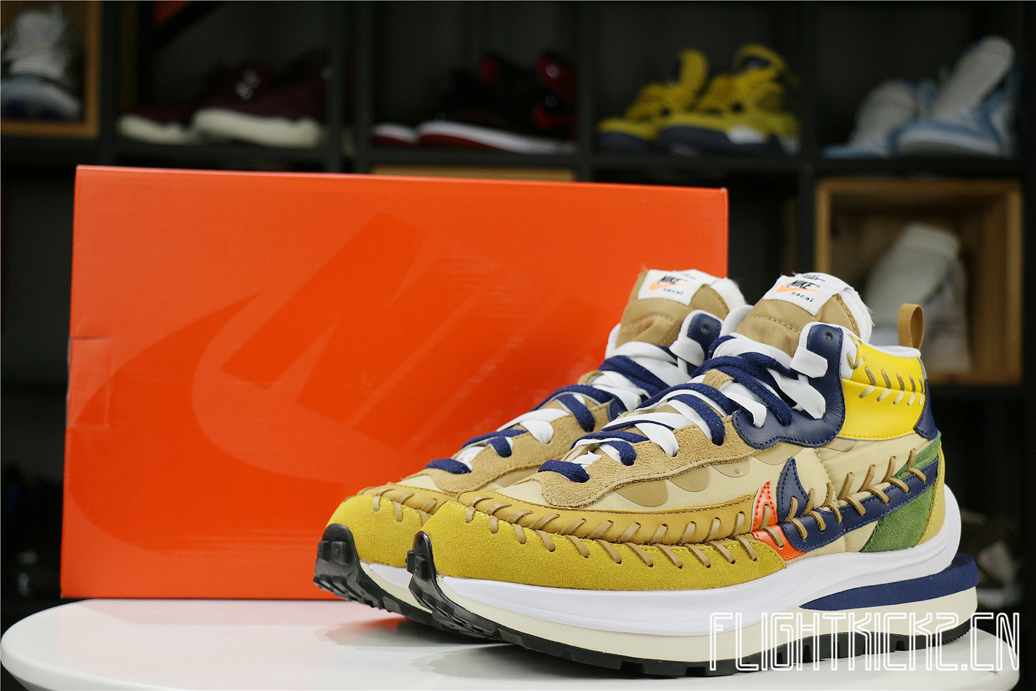 Nike Vaporwaffle sacai Jean Paul Gaultier Sesame Blue