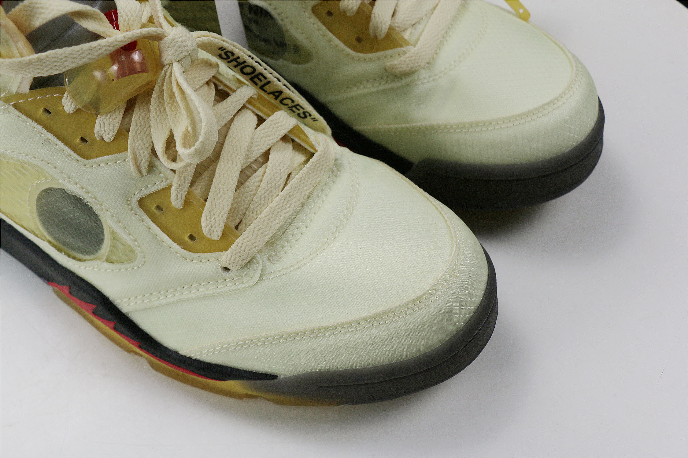 Off White x Air Jordan 5 Retro Sail/Plot twist (LN5 A1 Batch)