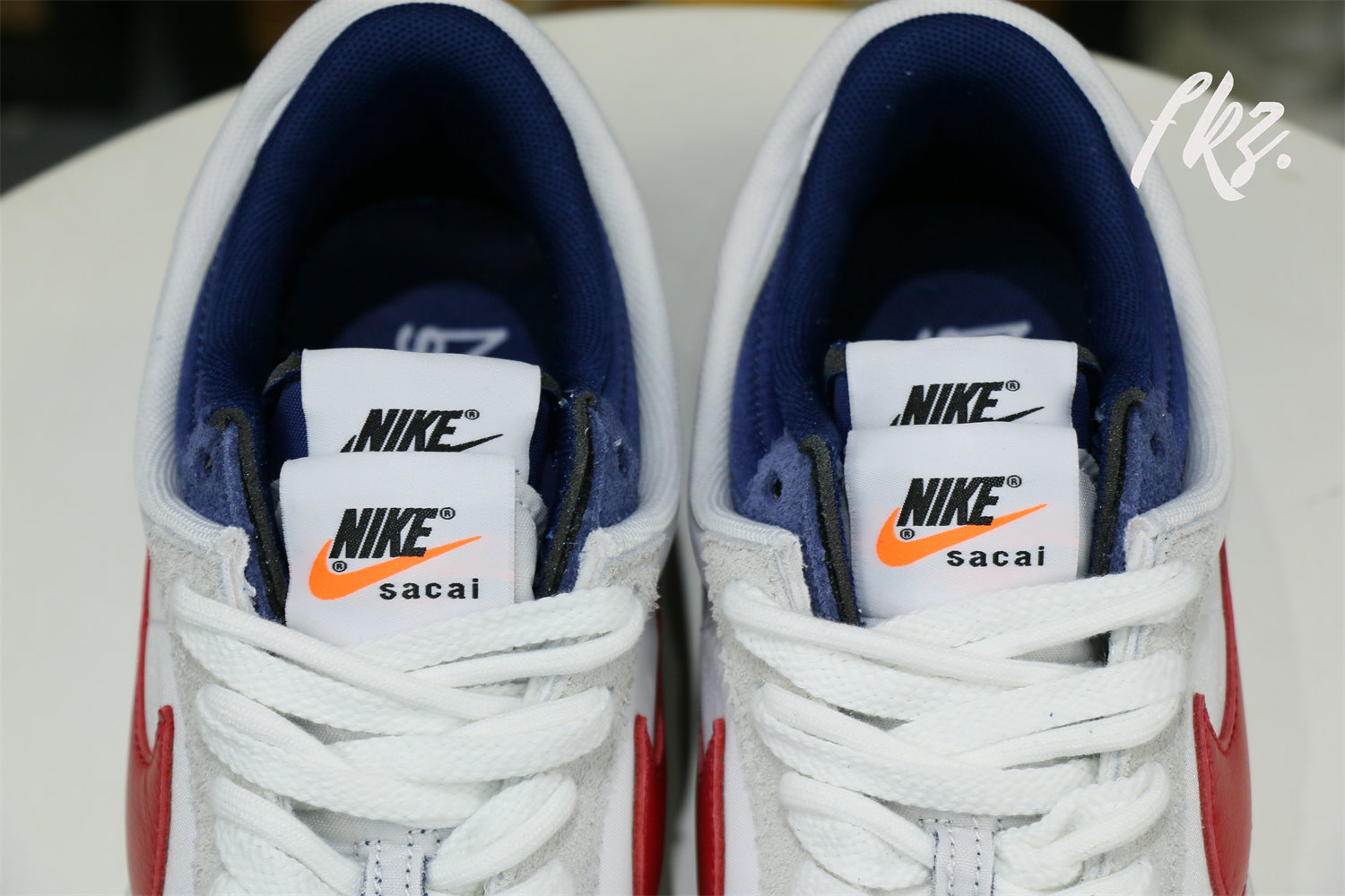 Sacai x Nike Cortez White blue red