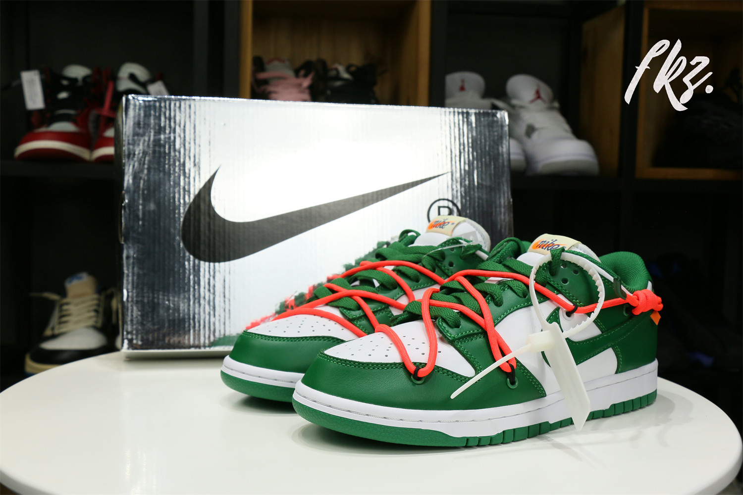 Off White X Nike SB Dunk Pine Green 2019(LN5 A1 Batch)