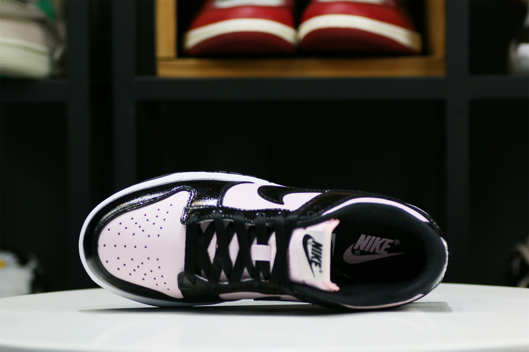 Nike Dunk Low Pink and Black Patent