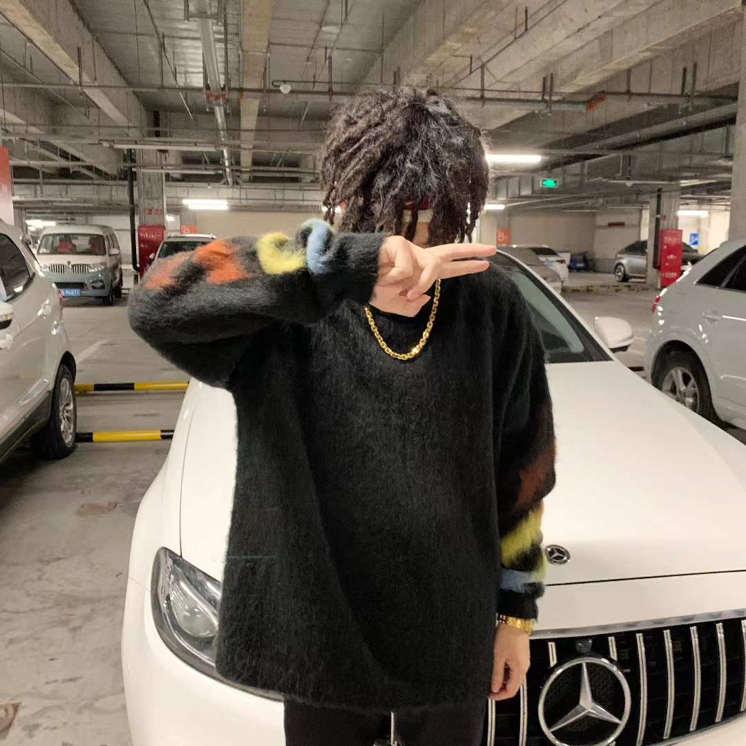 OFF WHITE Mohair Sweater Arrow Gradient