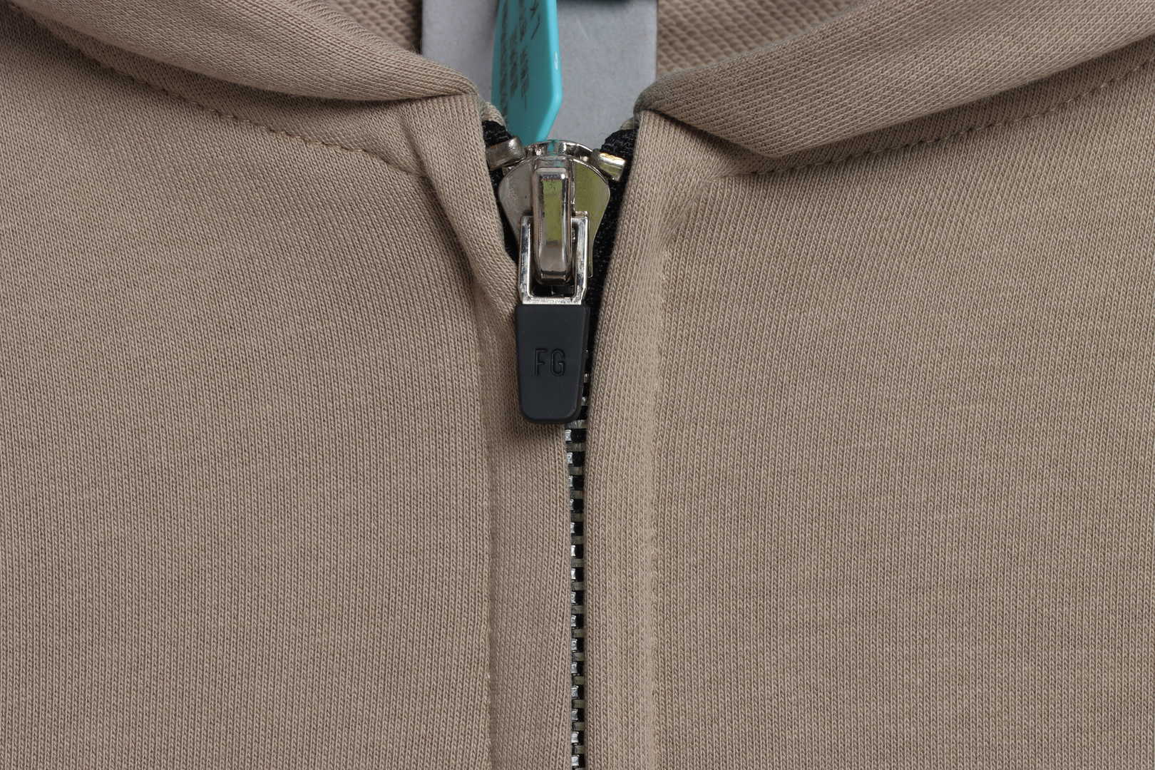 Double Line Back Silicone Lettering Zip Hoodie