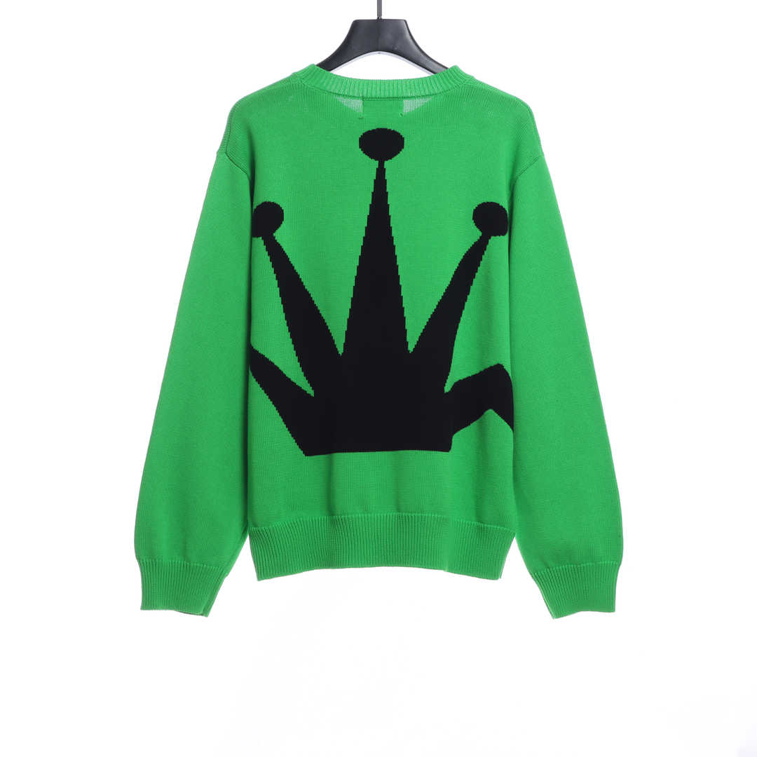 Stussy22SS Crown Crew Neck Pullover Long Sleeve Sweater