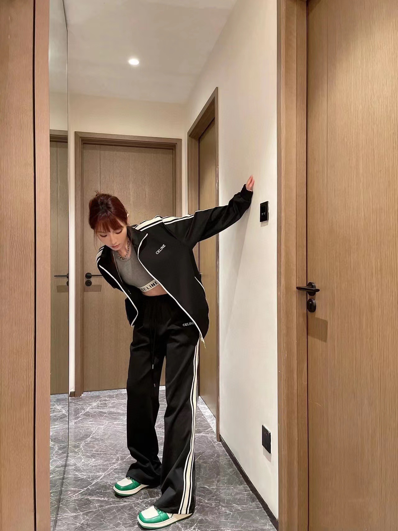 C3in3 side webbing patchwork jacket