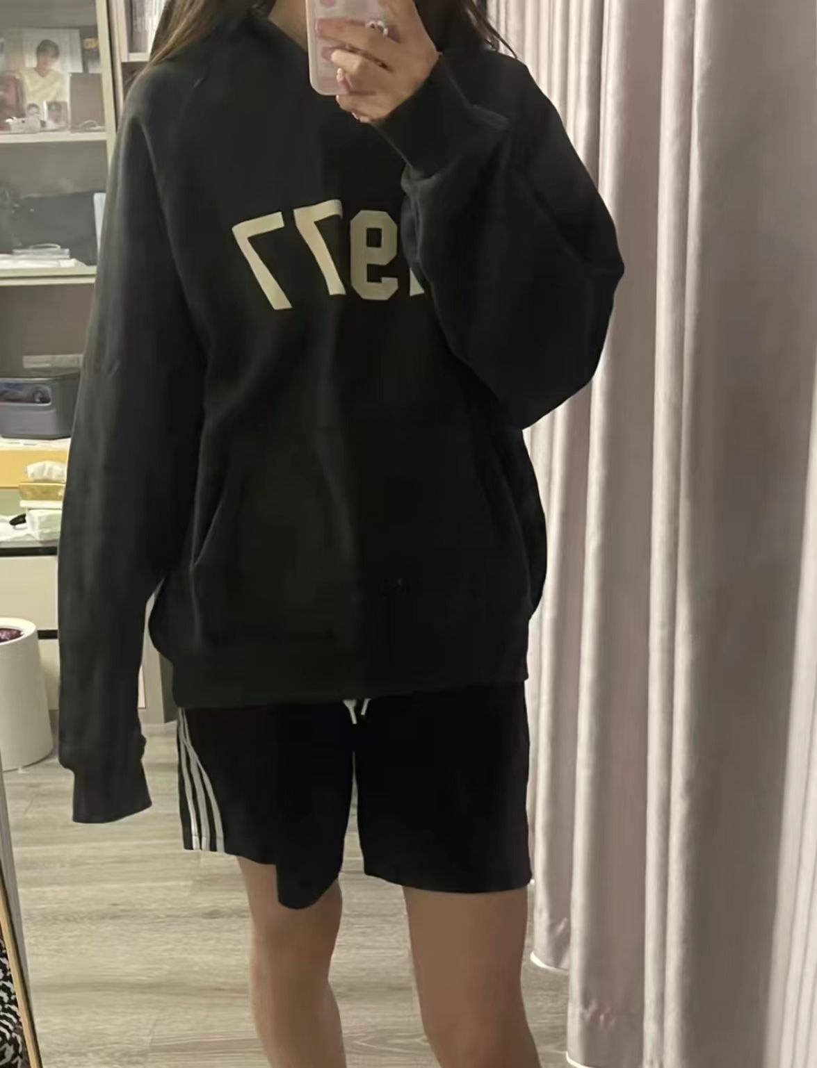 Ess3nt1als F0G 1977 flocking fleece hoodie