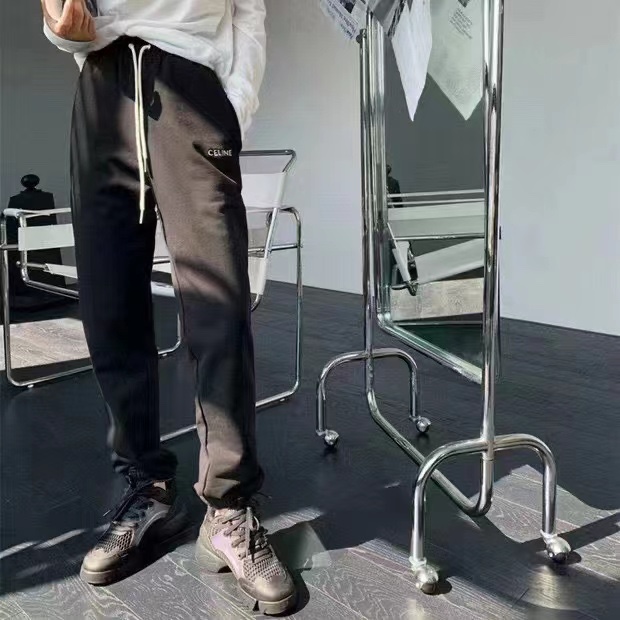 S-l3na capsule collection embroidered logo terry trousers