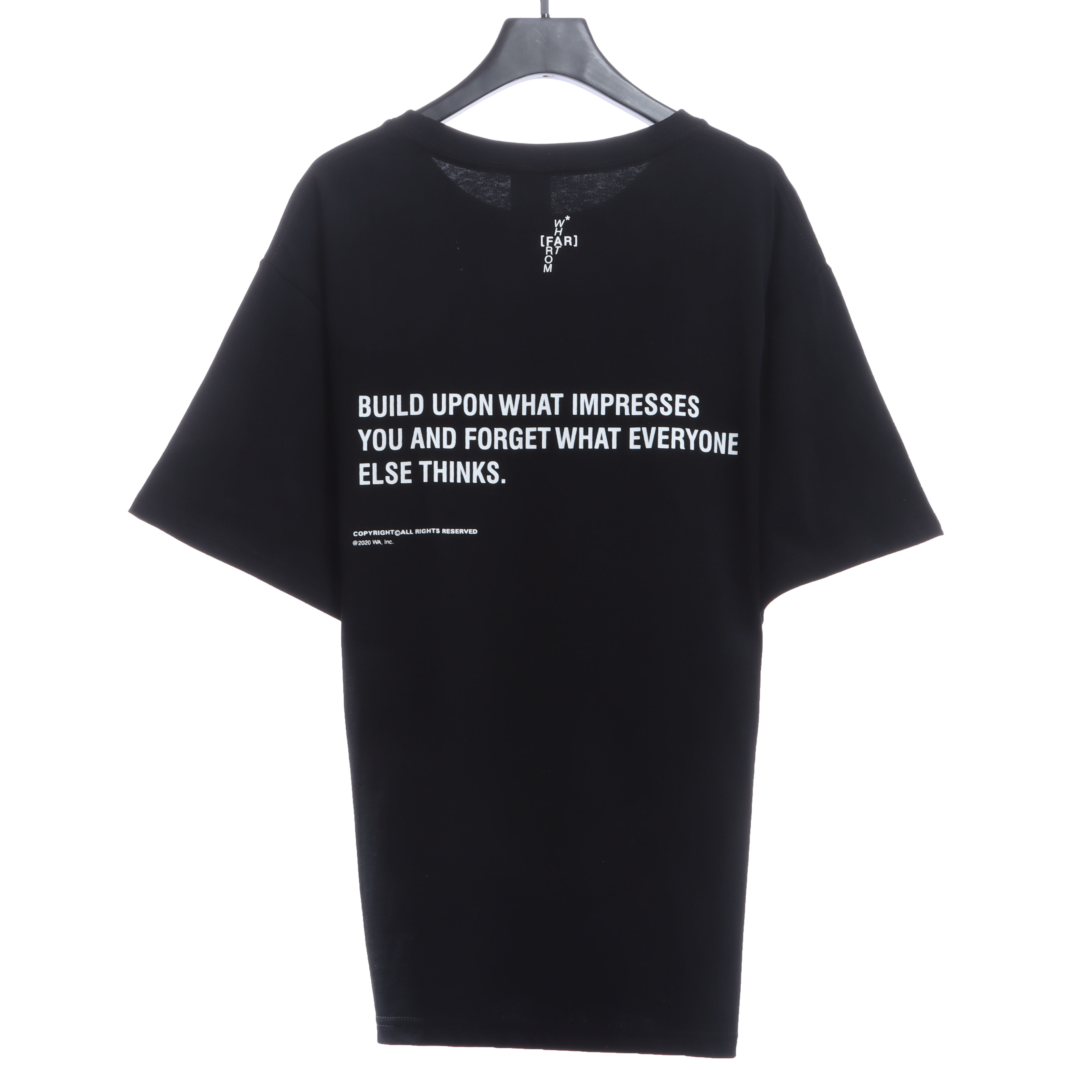 FAR.ARCHIVE Double Row Slogan Letter Short Sleeve T-Shirt
