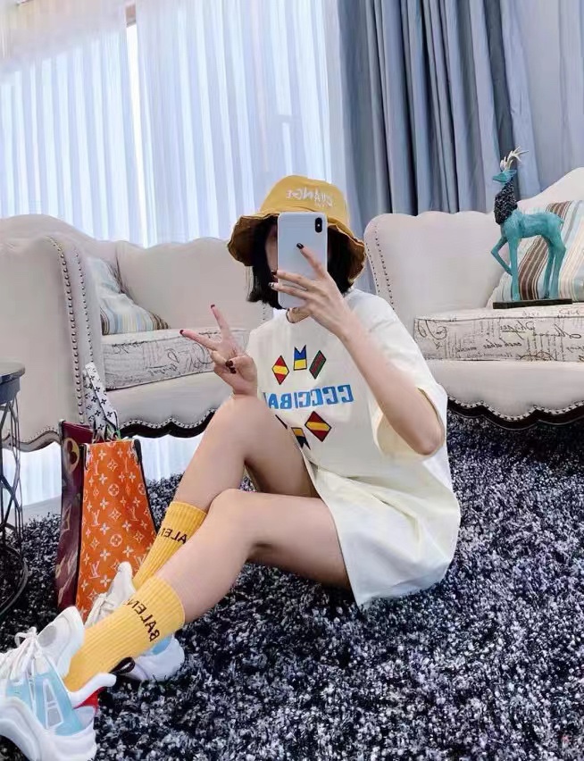 Guc1 BAND flag embroidery short sleeves