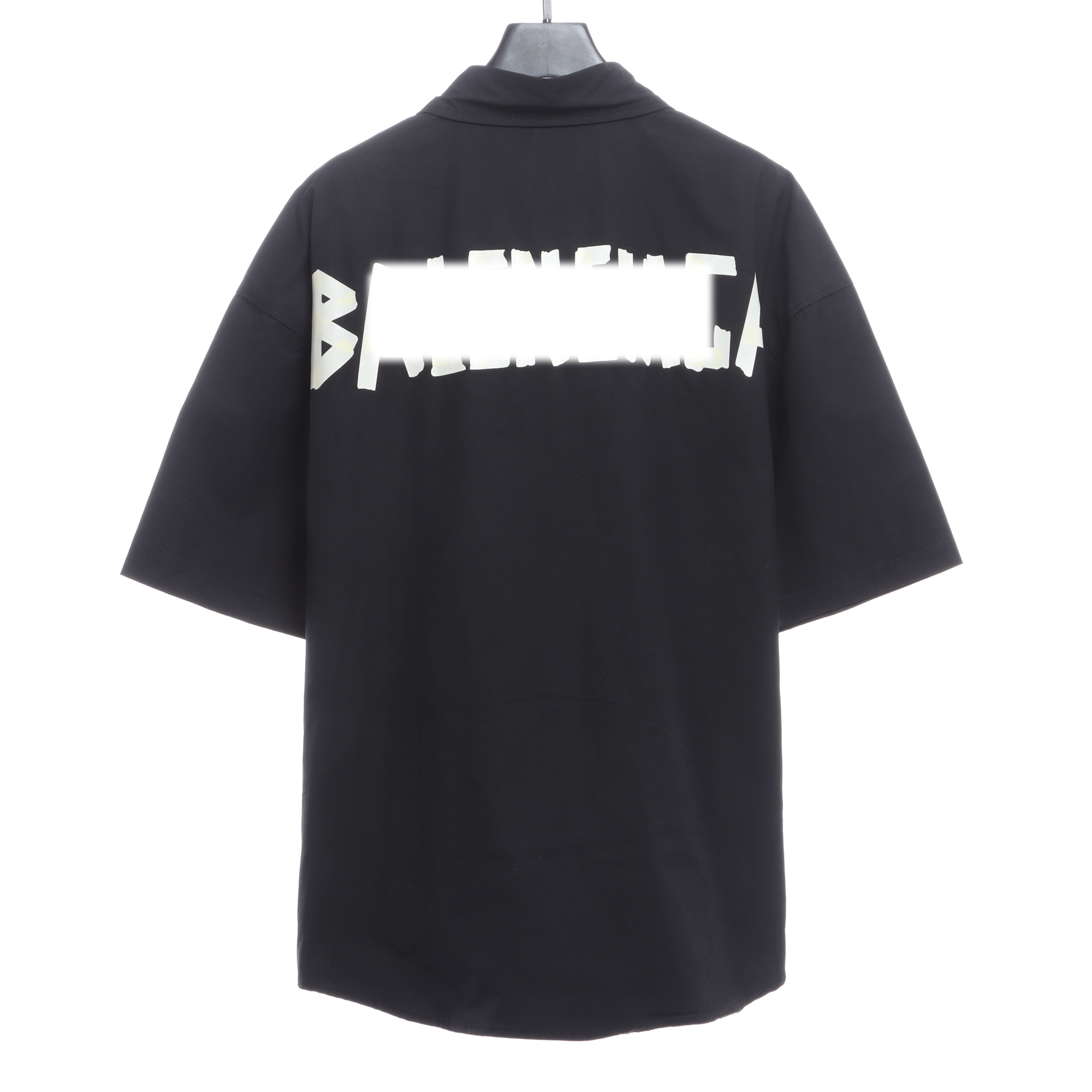 B*CG 4 Taped Back Letter Logo Short Sleeve Shirt