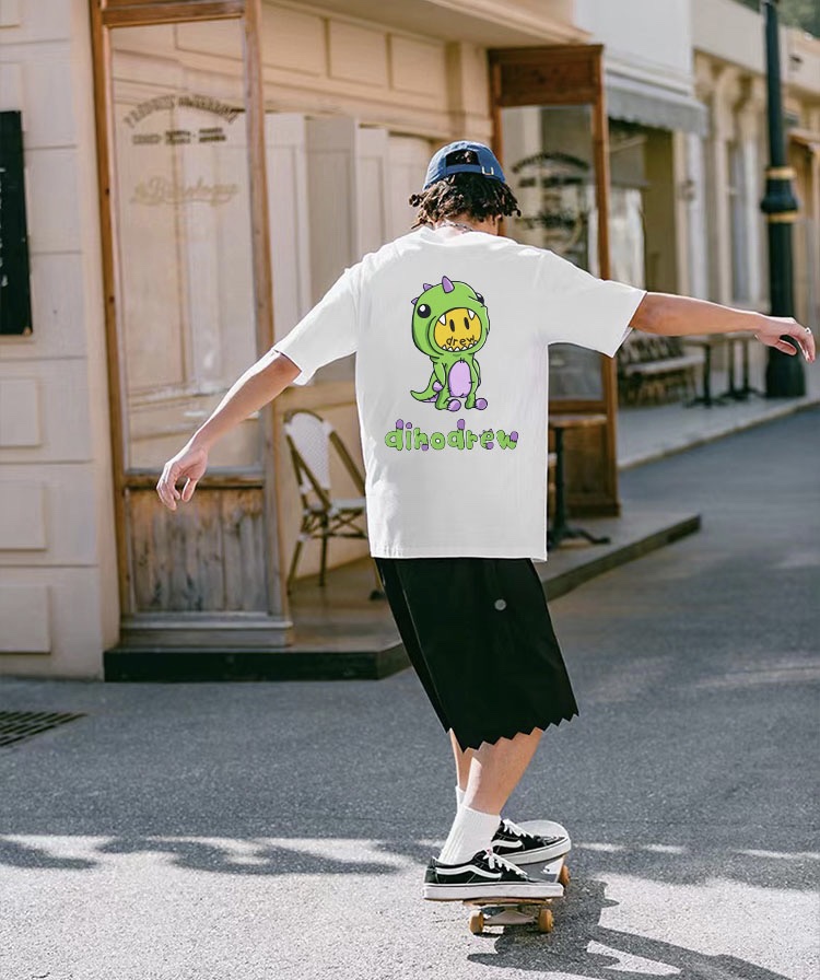 DREW cartoon dinosaur printing short sleeves