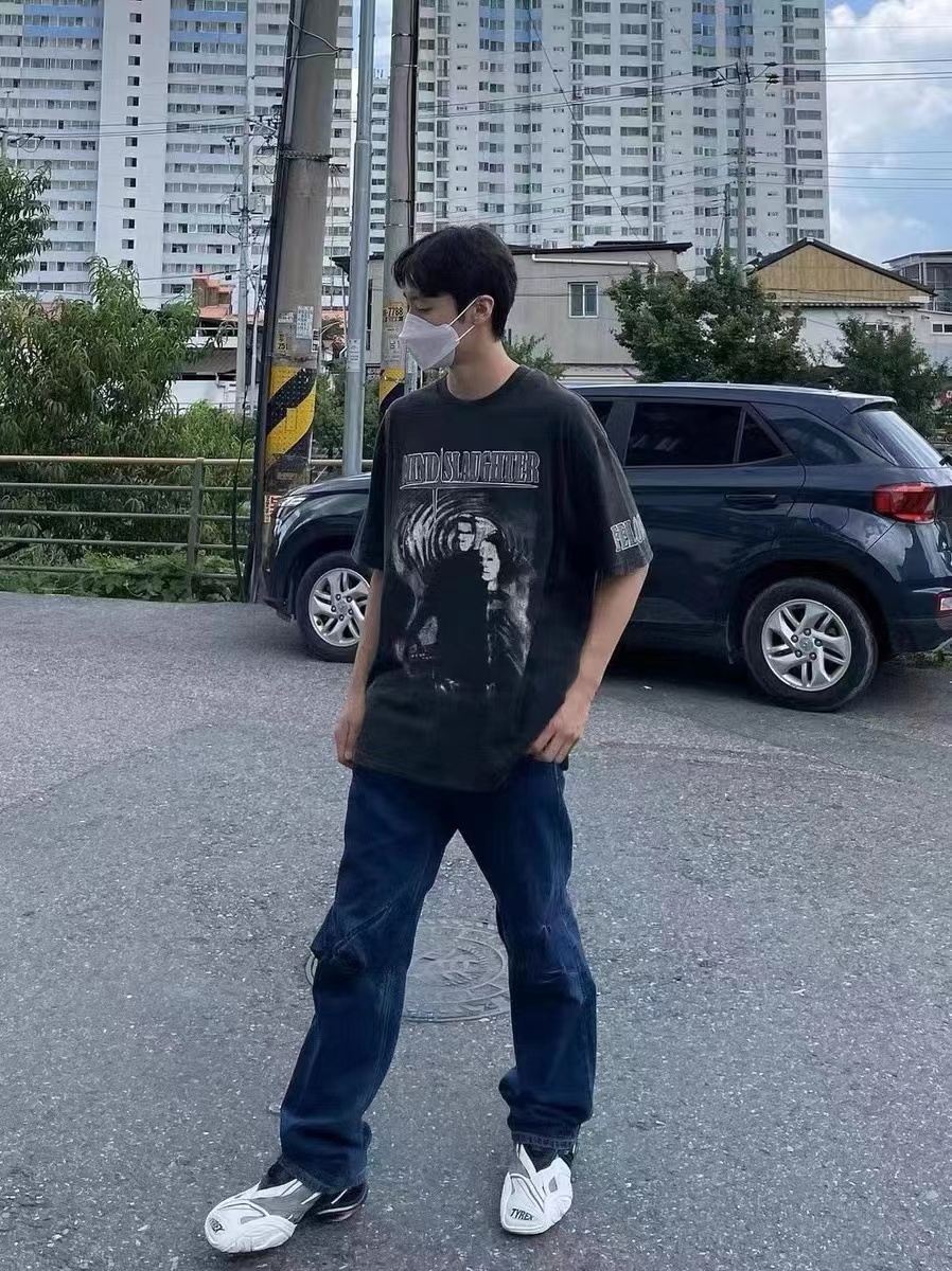 Gra1lz Washed Portrait Short Sleeve T-Shirt