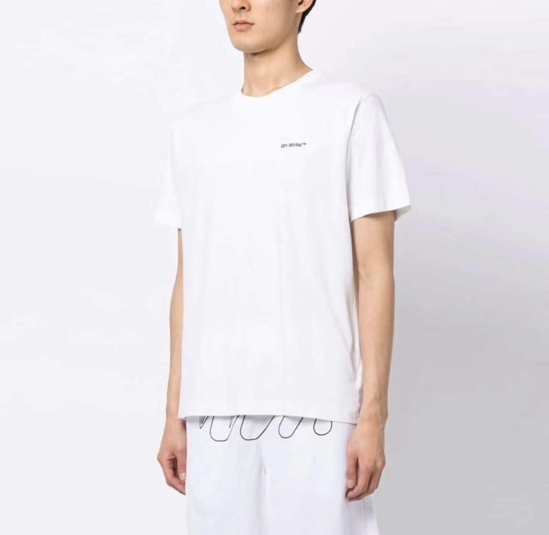 OW graffiti brush zebra crossing short sleeve