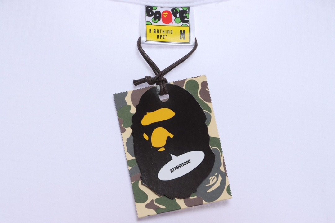 BAPE grid camouflage ape-man with short head and white sleeves