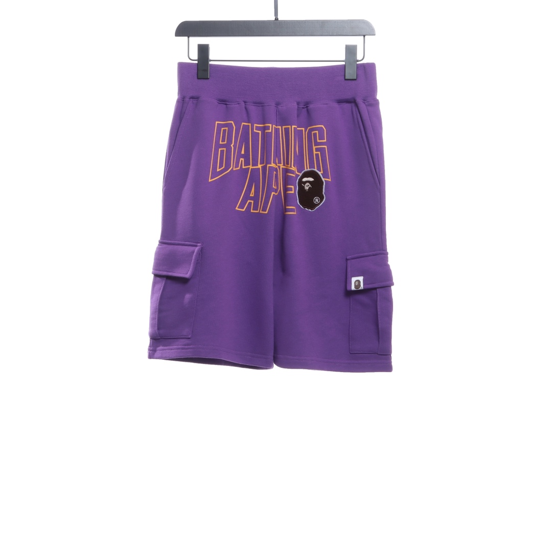 BAPE ape-man printed shorts