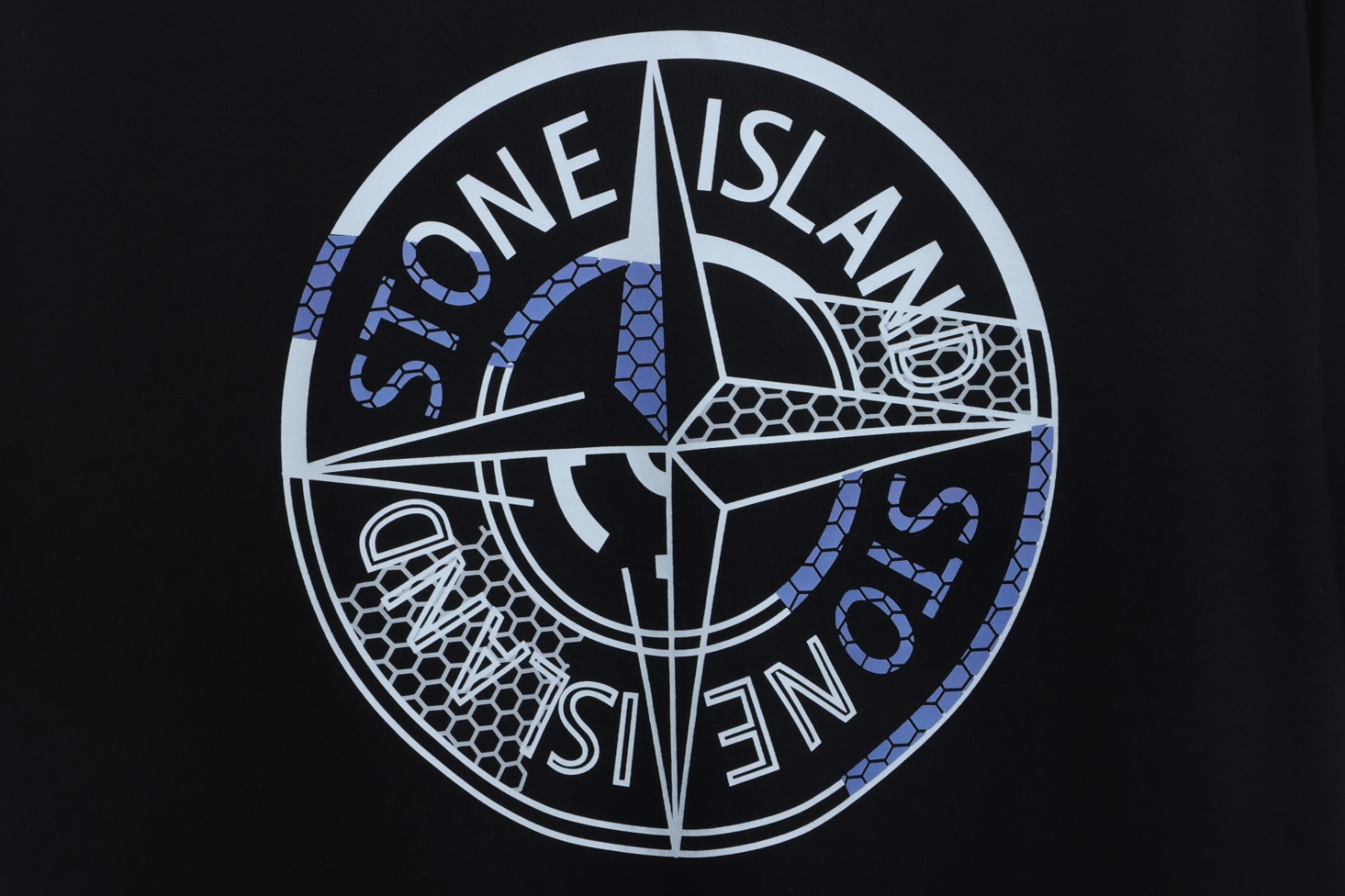Stone Island Grid Compass Print Short Sleeve