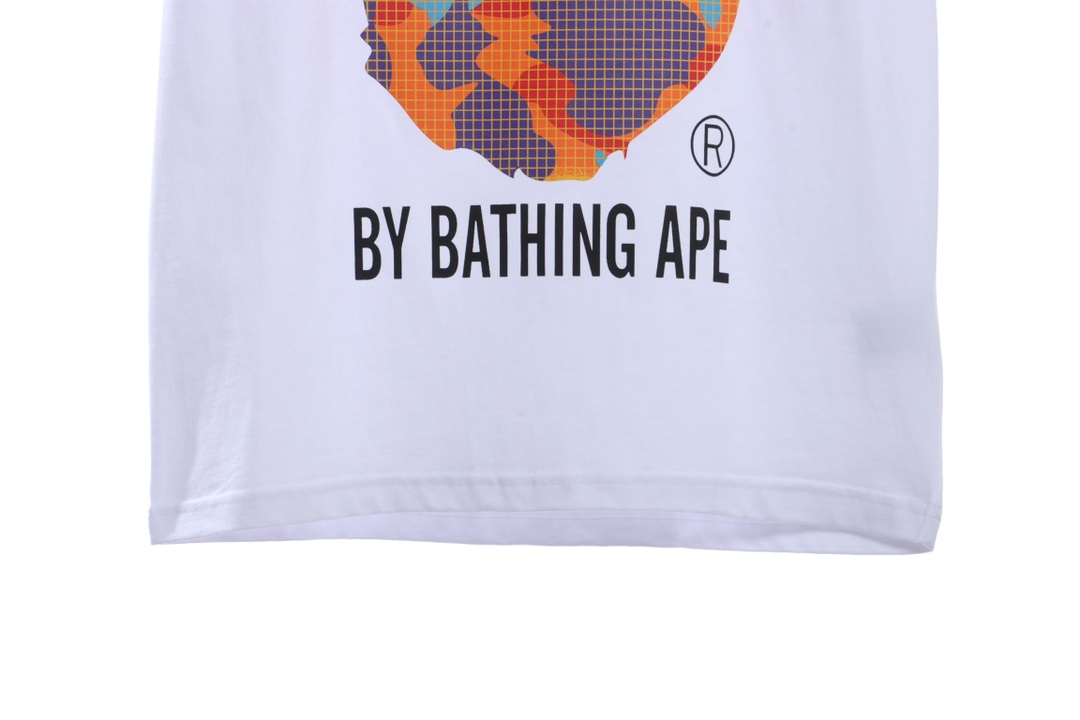BAPE grid camouflage ape-man with short head and white sleeves