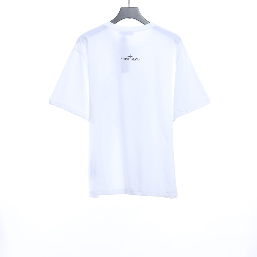 Stone Island Grid Compass Print Short Sleeve