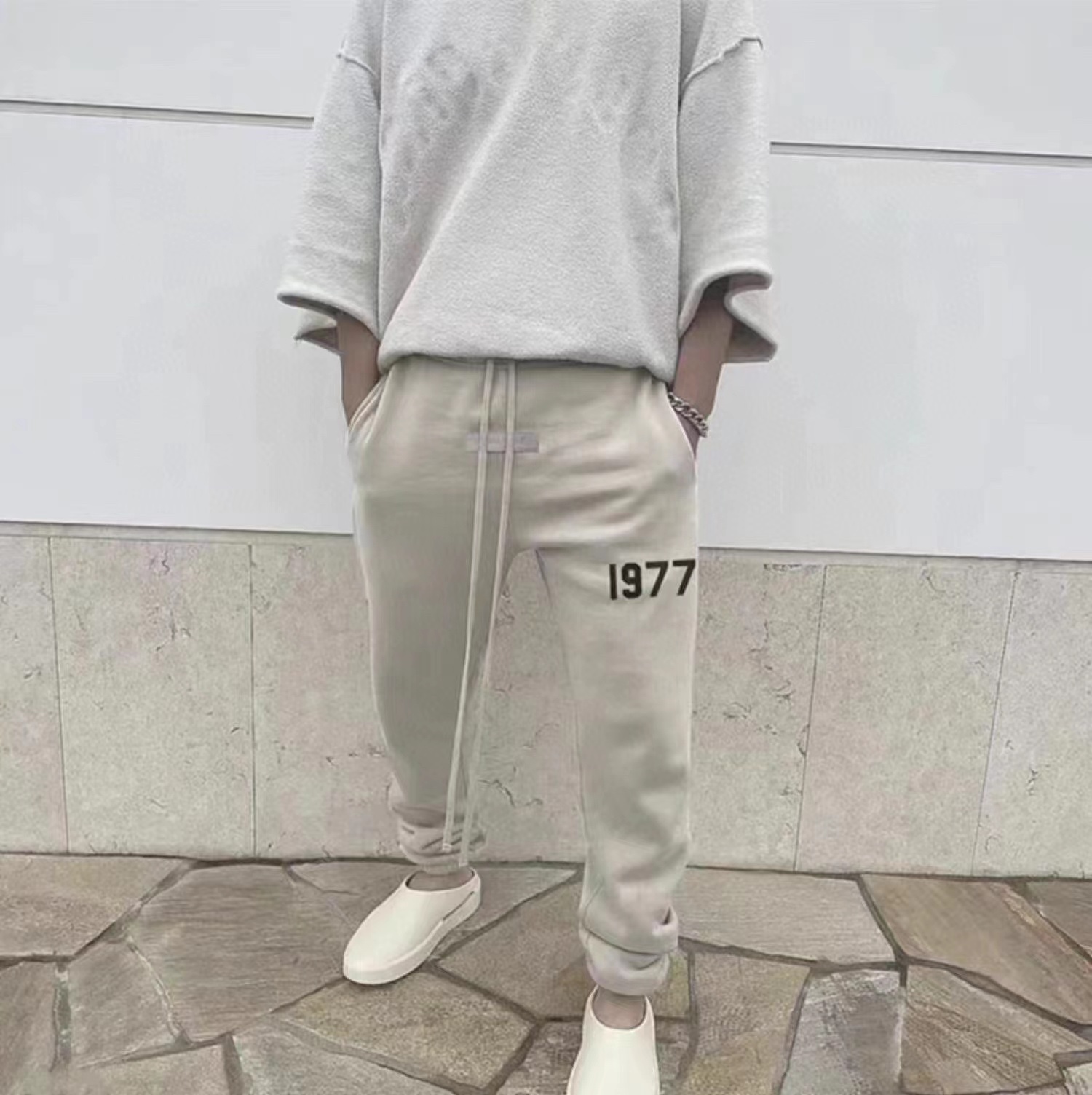 FOG line 1977 flocking printed trousers