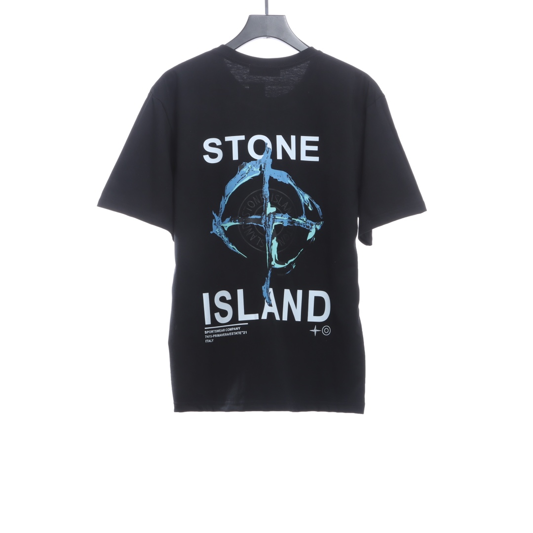Stone Island Stone island ruins compass printing short sleeves