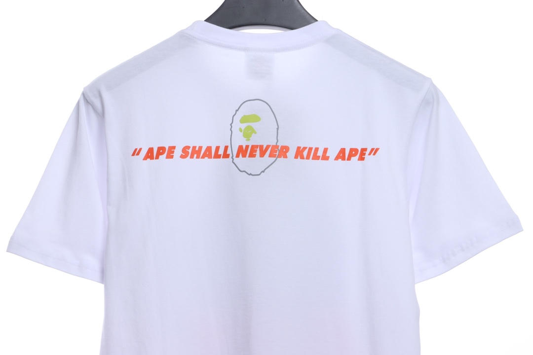 BAPE camouflage ape head pattern hit color letter printing short sleeves