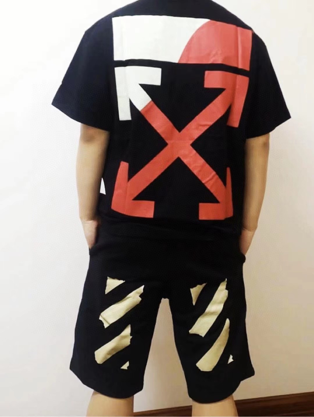 OW striped printed shorts