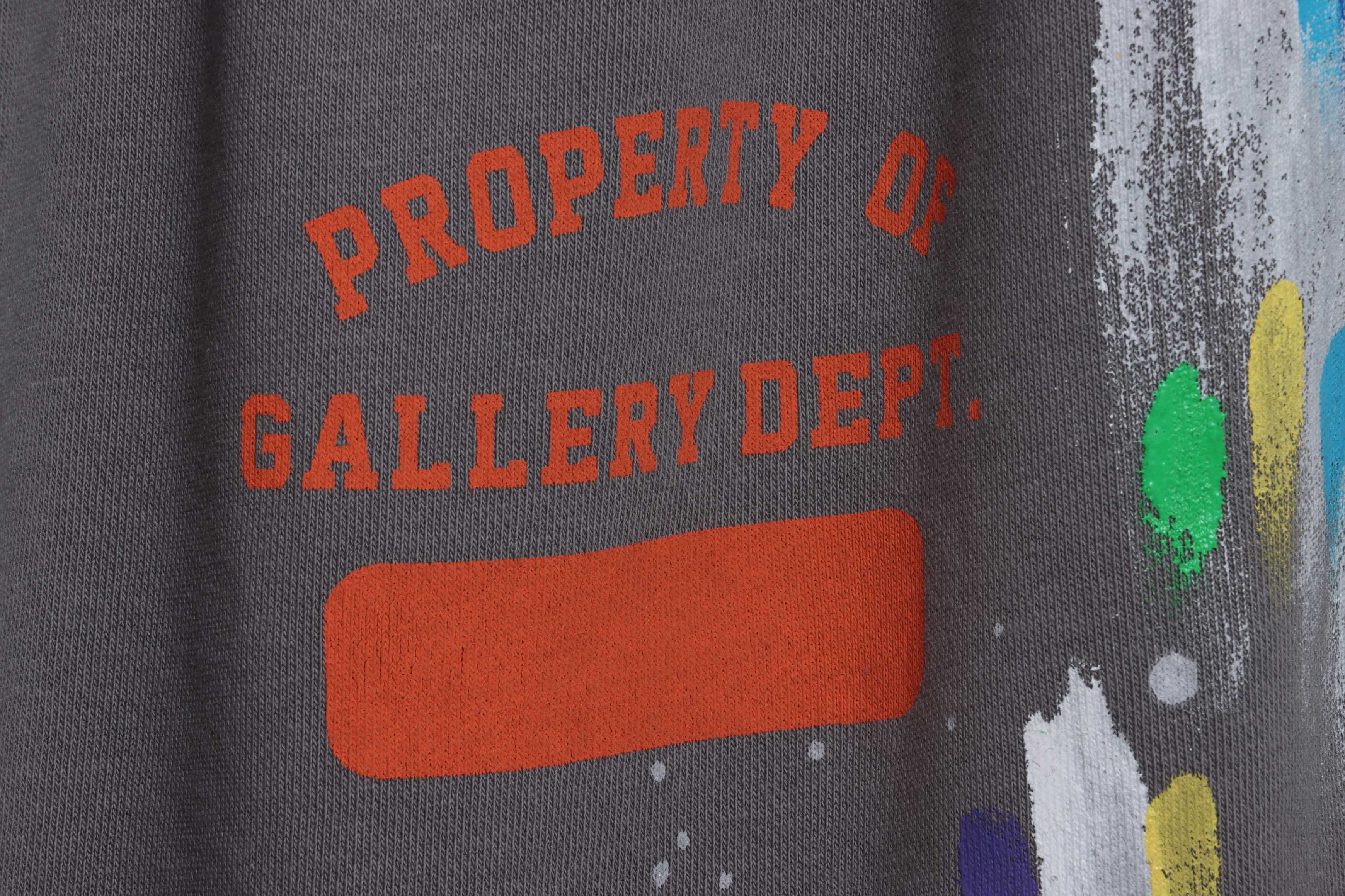 GALLERY DEP hand-painted graffiti splash ink curly edge destruction shorts