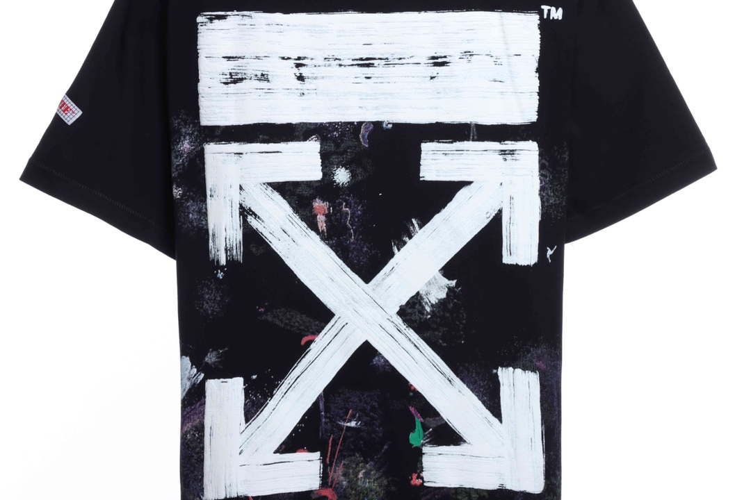 OW starry sky fireworks splash ink arrow short sleeves