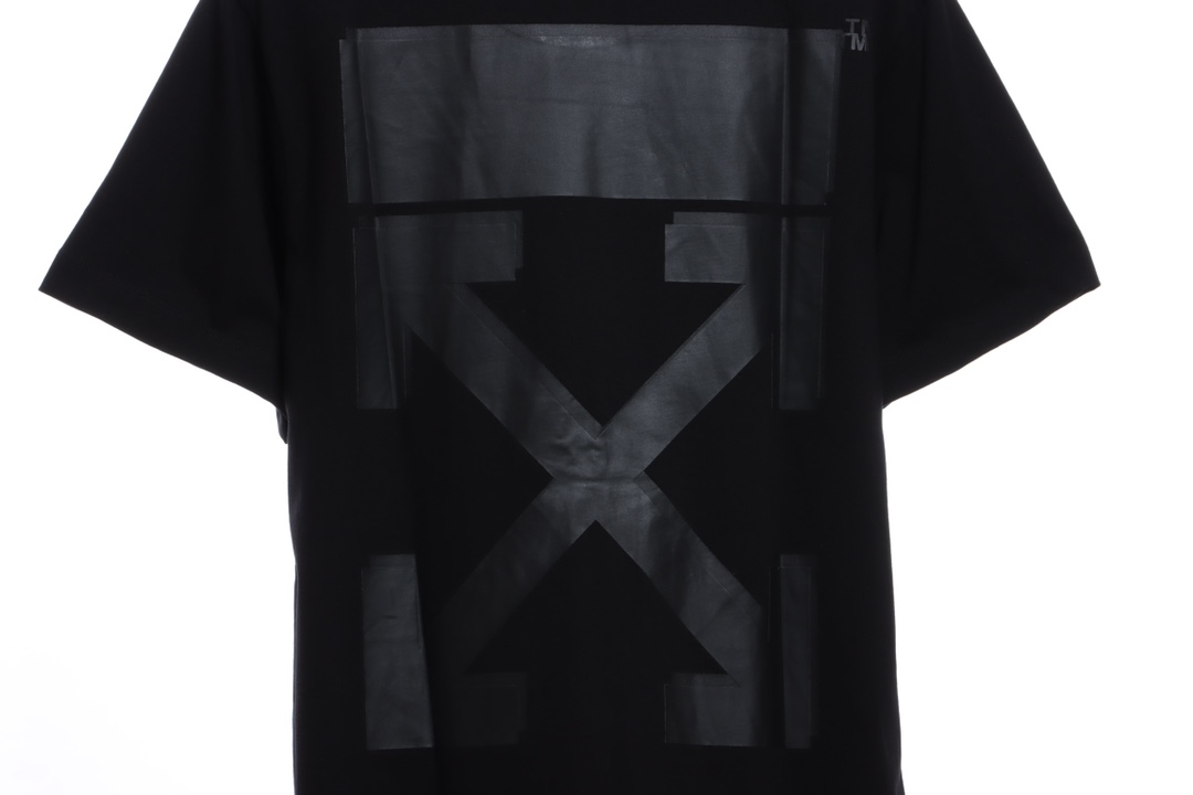 OW overlapping arrowhead pattern printing short sleeves