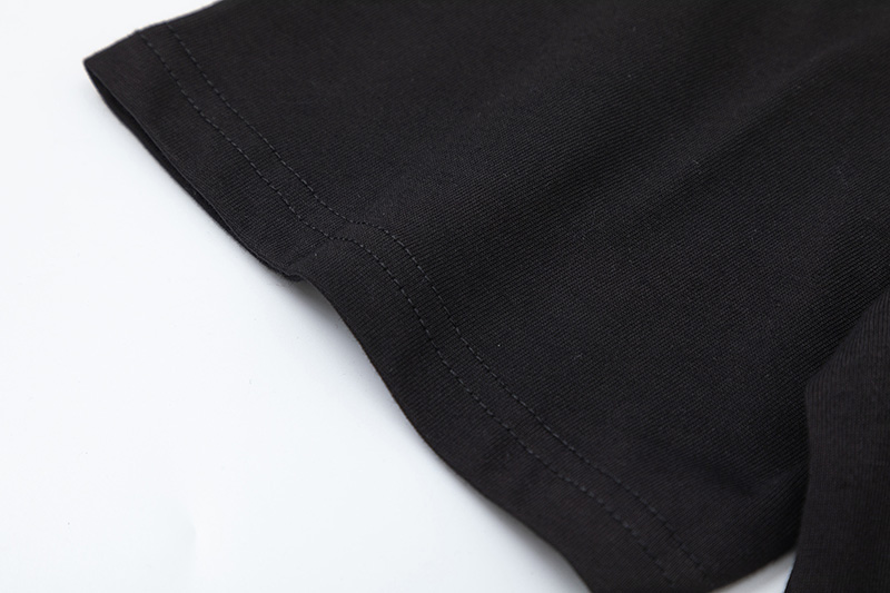 Travis Scott Flame printing water drill round collar and short sleeves