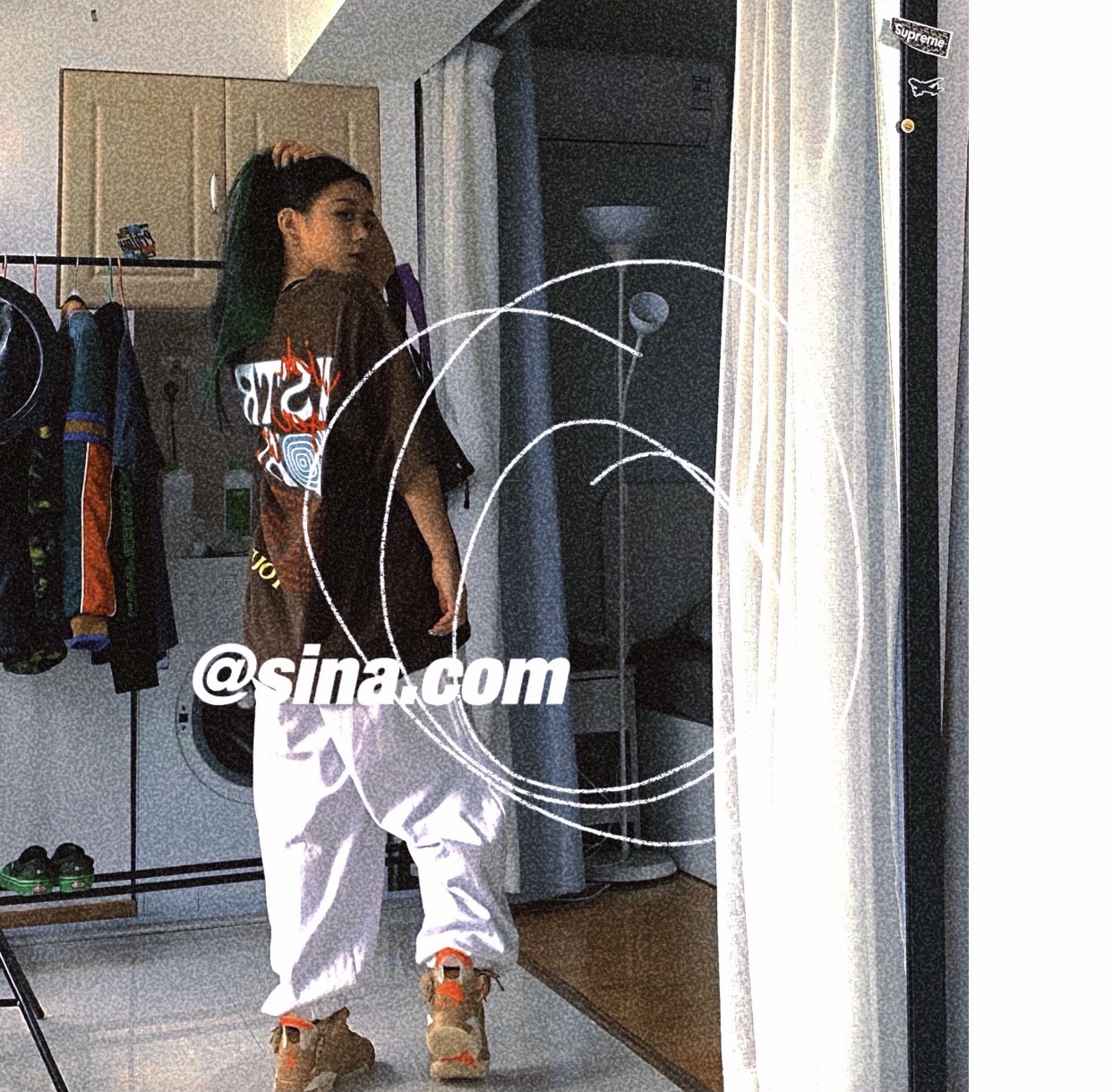 Travis Scott Letter lightning foam printing short sleeves