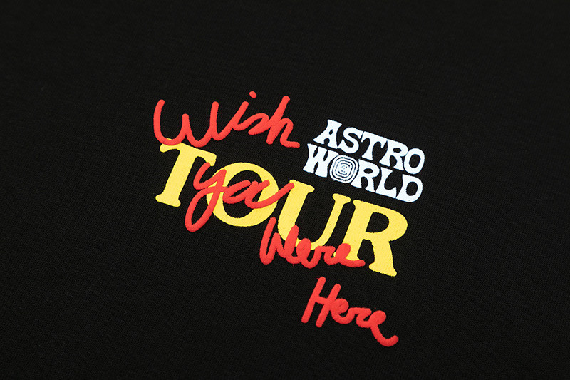 Travis Scott Cactus Jack Astroworld Logo solid color letter printing short sleeves