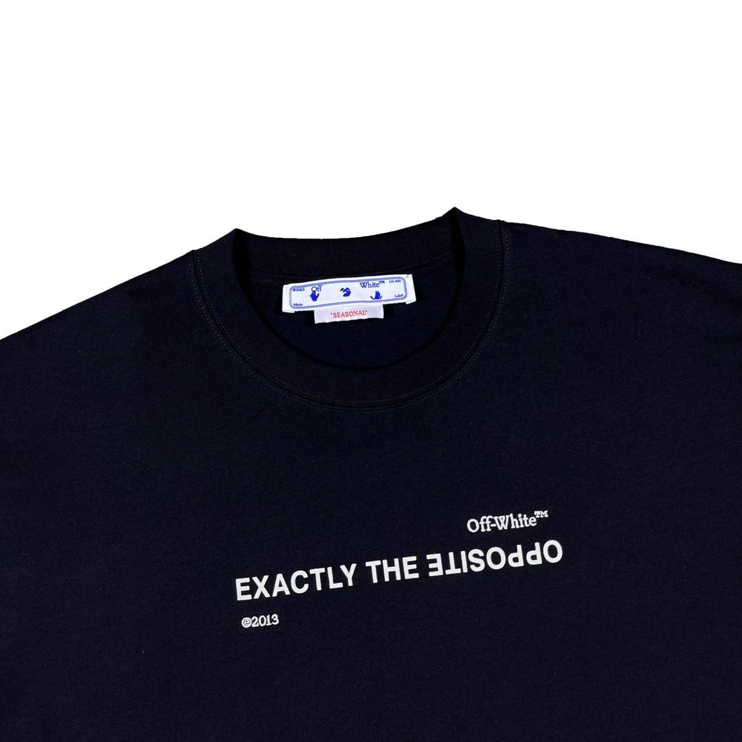 Ow reverse letter slogan short sleeves