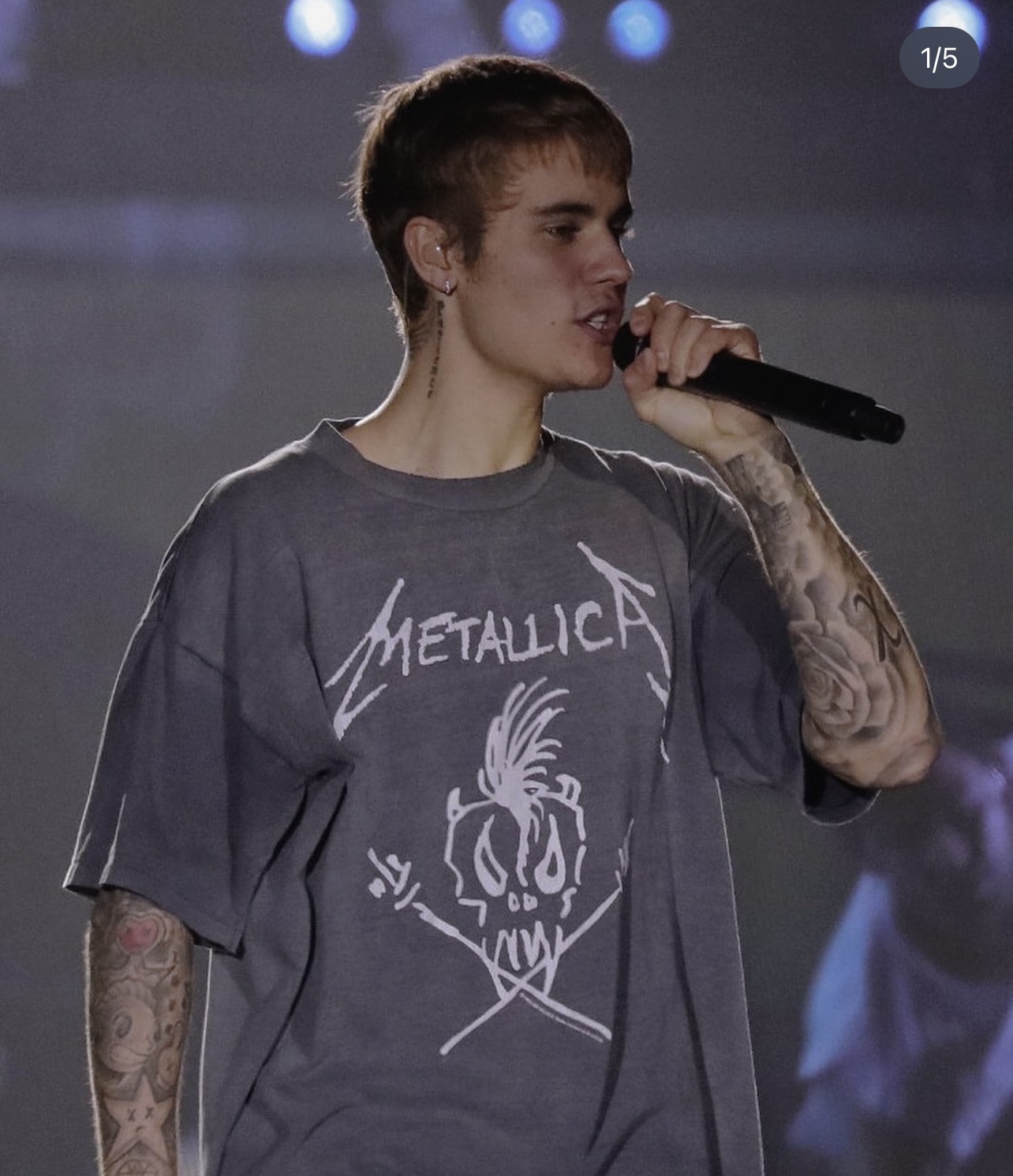 Vintage Stickman Print Retro Short Sleeve T-Shirt Black Brown