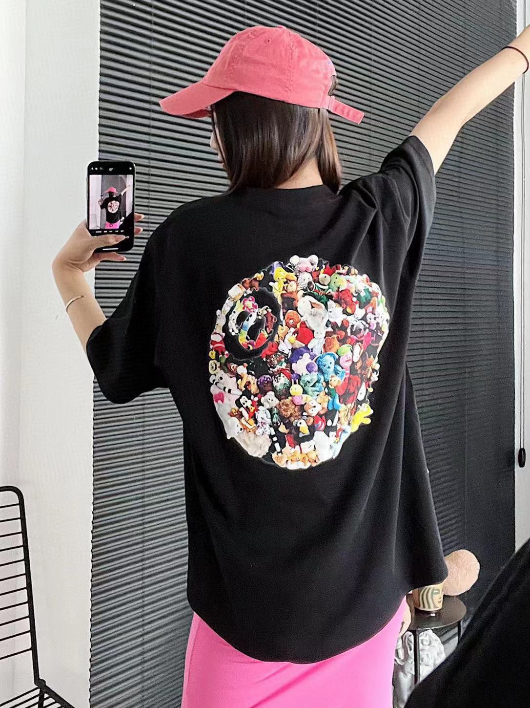 Stussy Colored Graffiti Doll Short Sleeve T-Shirt