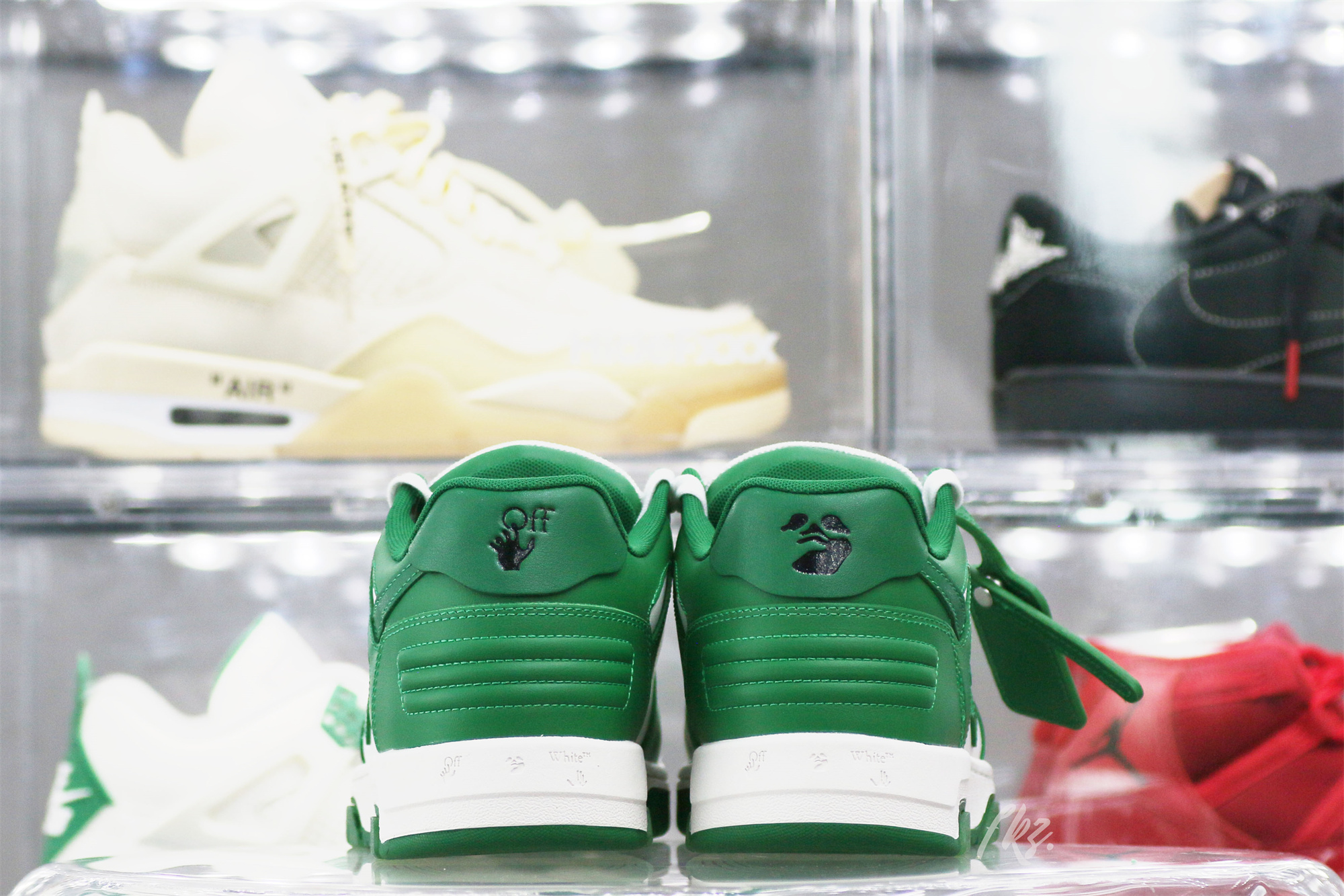 Off-White Green and White Out Of Office Sneaker
