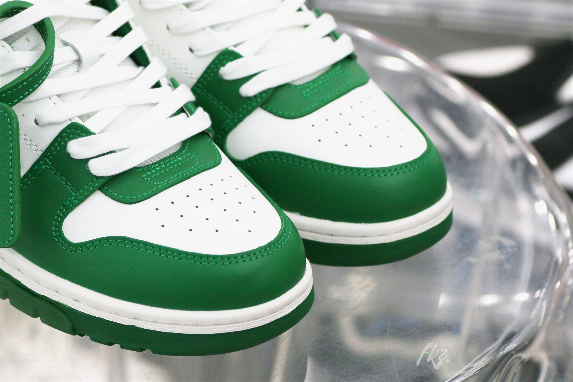 Off-White Green and White Out Of Office Sneaker