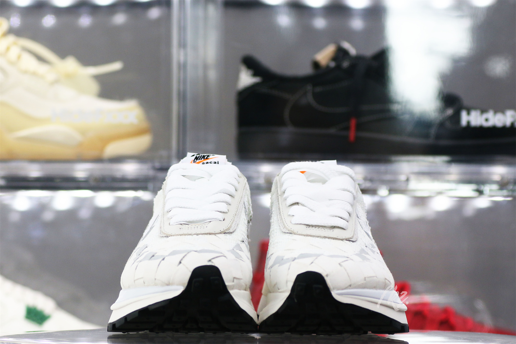 Sacai X Nike Vaporwaffle Grey White