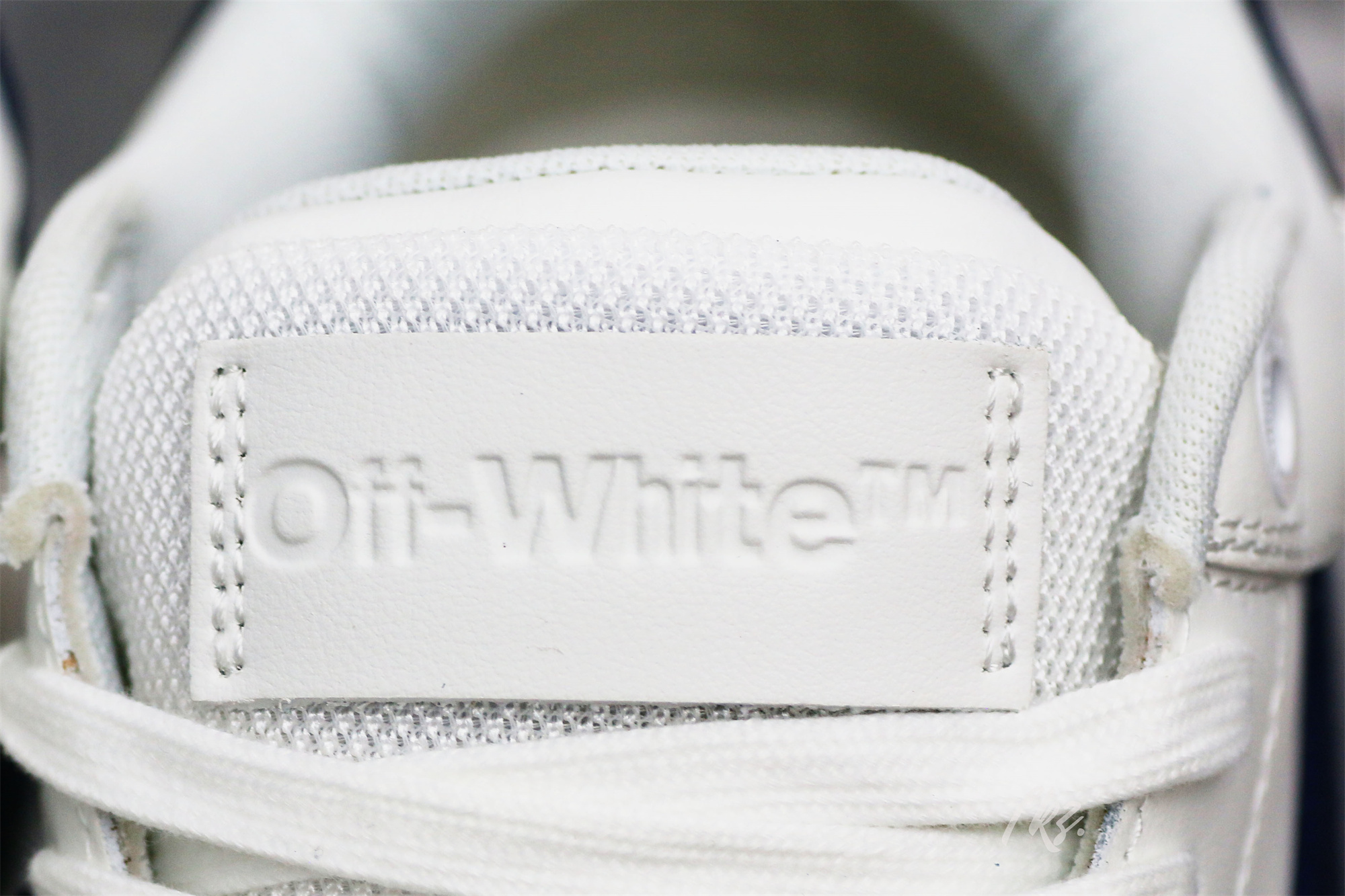 Off-White White Navy Blue Out Of Office Sneaker