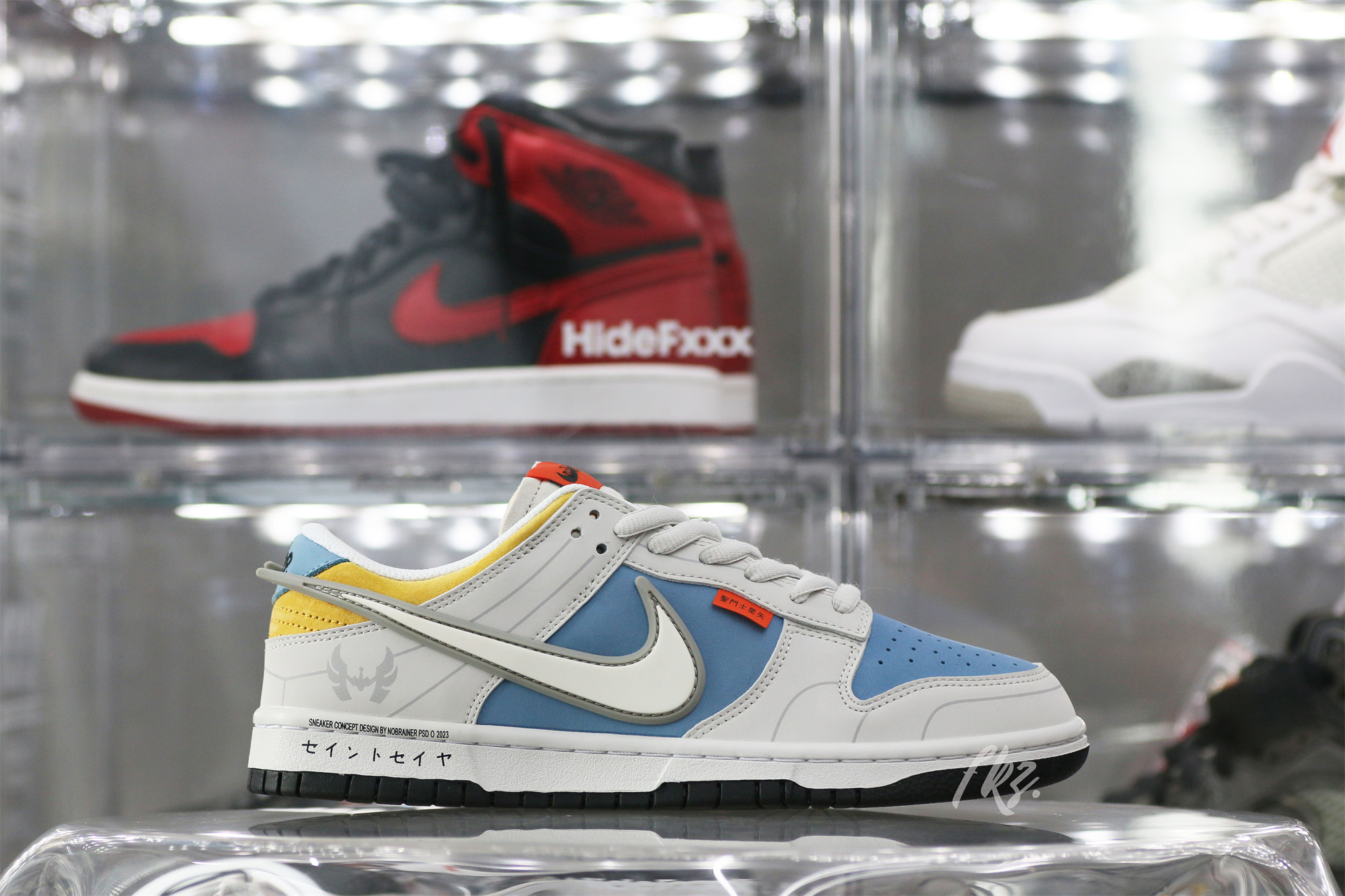 Nike SB Dunk Low & Athena Sail Blun White Grey