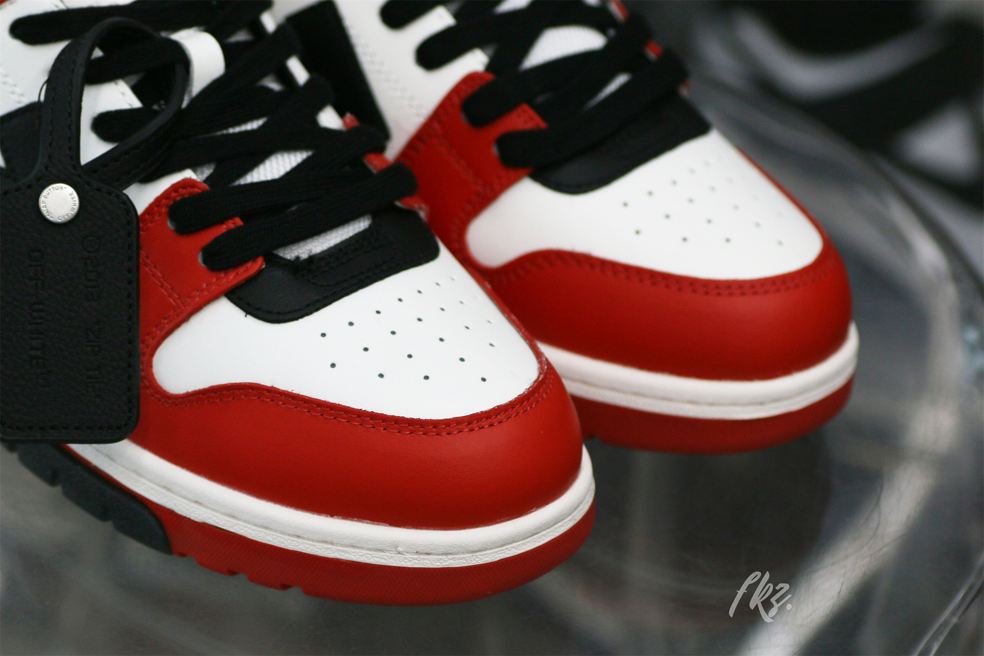 OFF-WHITE White & Black Red ‘Out Of Office’ Sneakers