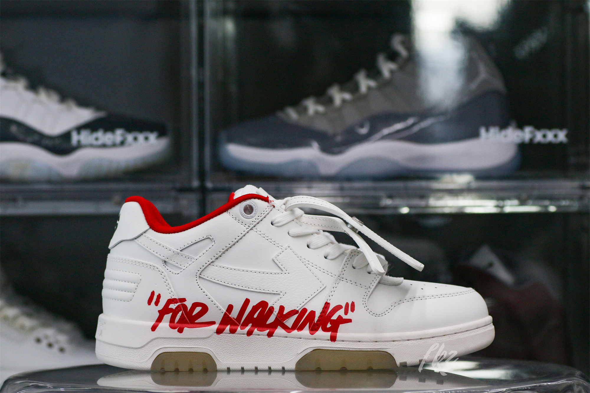 OFF-WHITE White & Red Out of Office ‘OOO’ sneakers