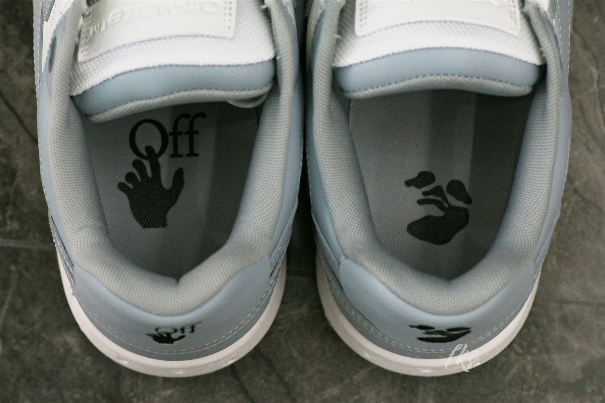 OFF-WHITE White & Gray Out Of Office Sneakers