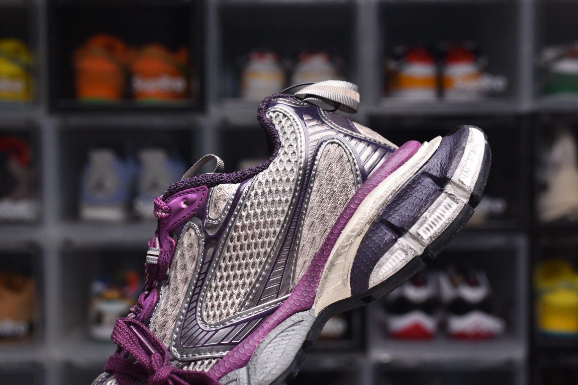 Balenciag* Cargo Sneaker Grey Purple