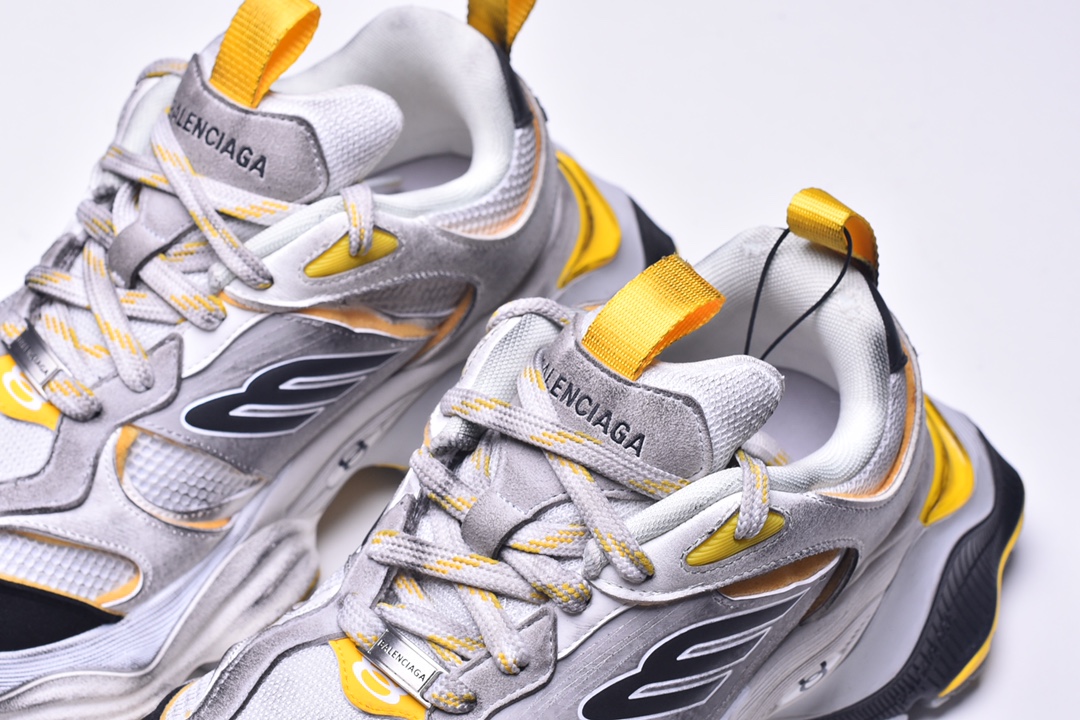 Balenciag* Cargo Sneaker Grey Black Yellow
