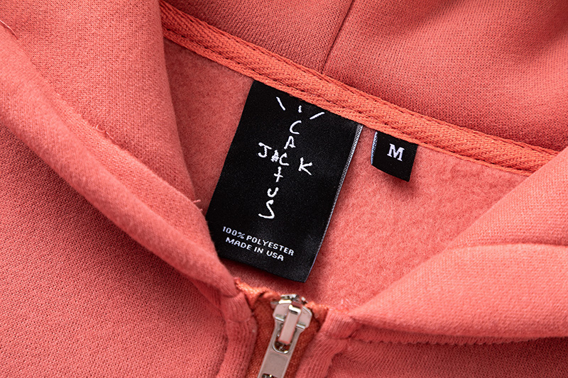 Travis Scott Cactus Jack xMMJ Skull Zip Up Mauve Hoodie