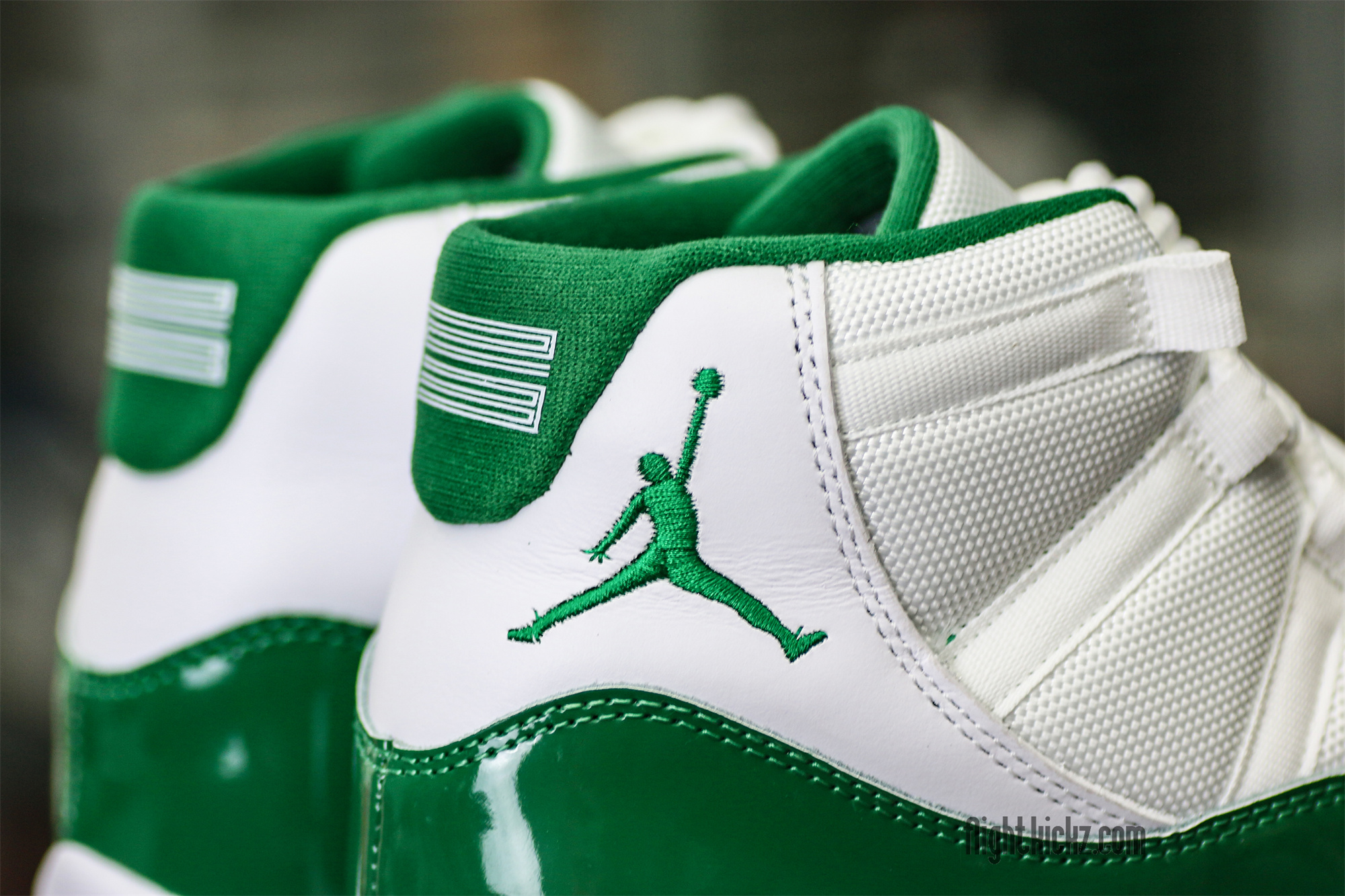 Air Jordan 11 Retro White And Green Oxidized