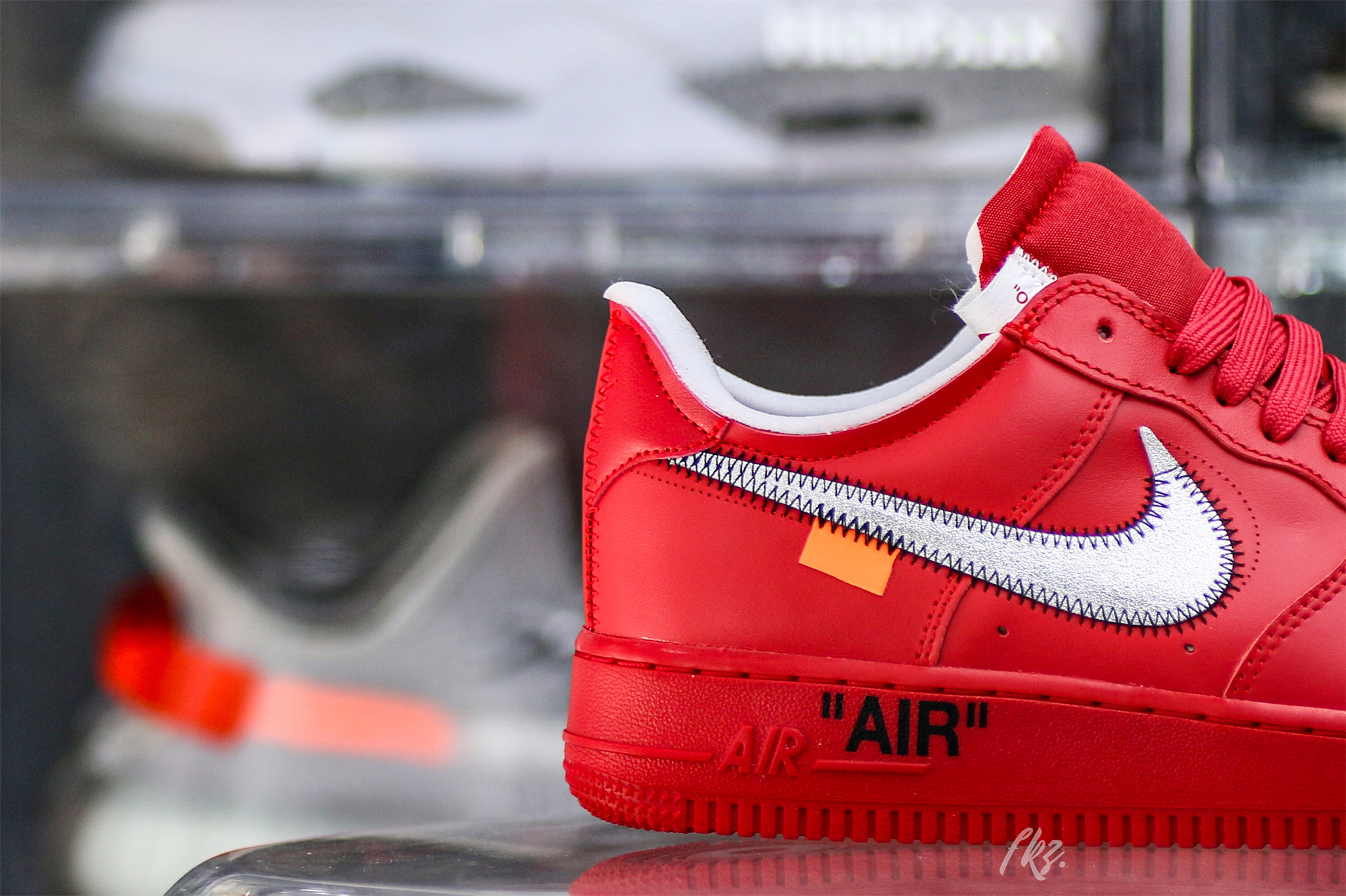 Nike Off-White Air Force 1 AF1 University Red