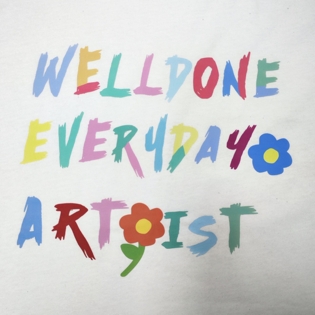 WE11D0NETRACK New Colorful Hand-Painted Graffiti T-Shirt